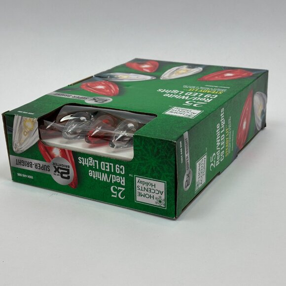 Home Accents C9 LED Lights 25ct Red/White 16ft Indoor/Outdoor NIB 1004446996 - Picture 6 of 6